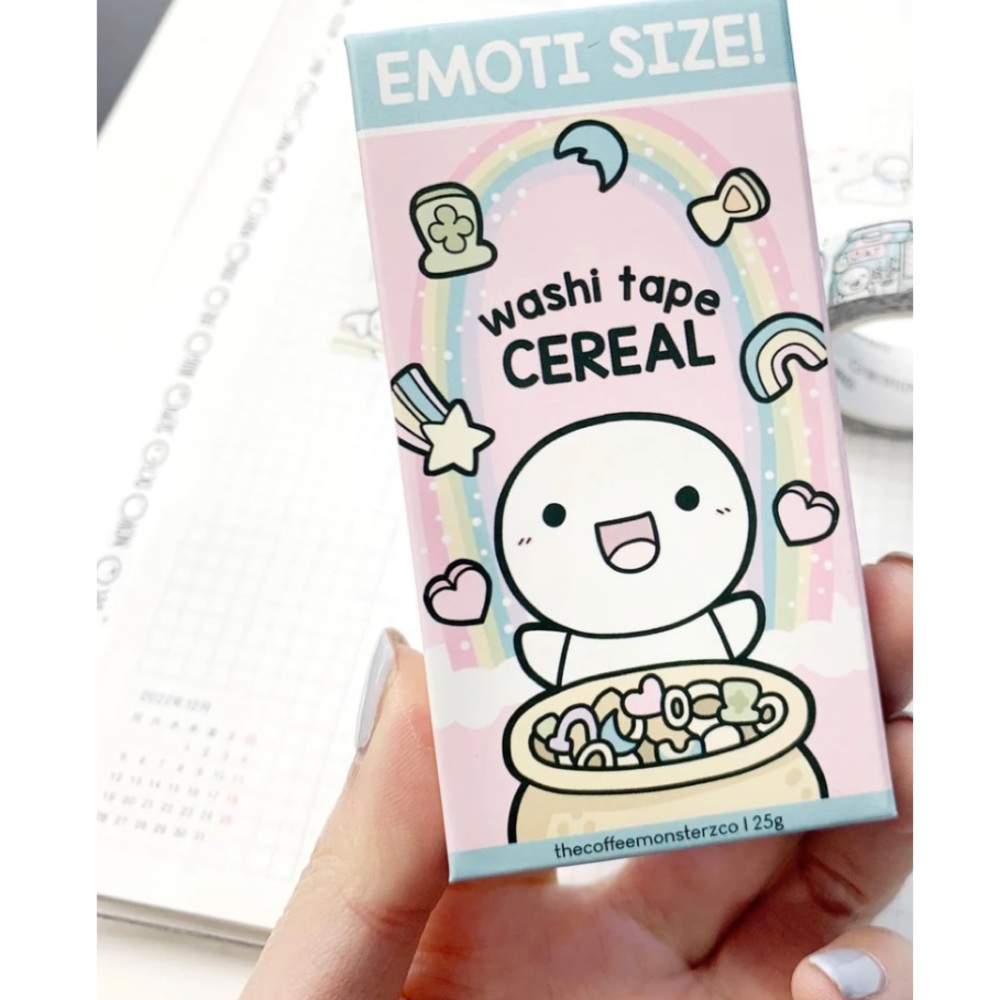 🆕 TheCoffeeMonsterzCo Washi Tape Cereal Boxed Set - 15mm